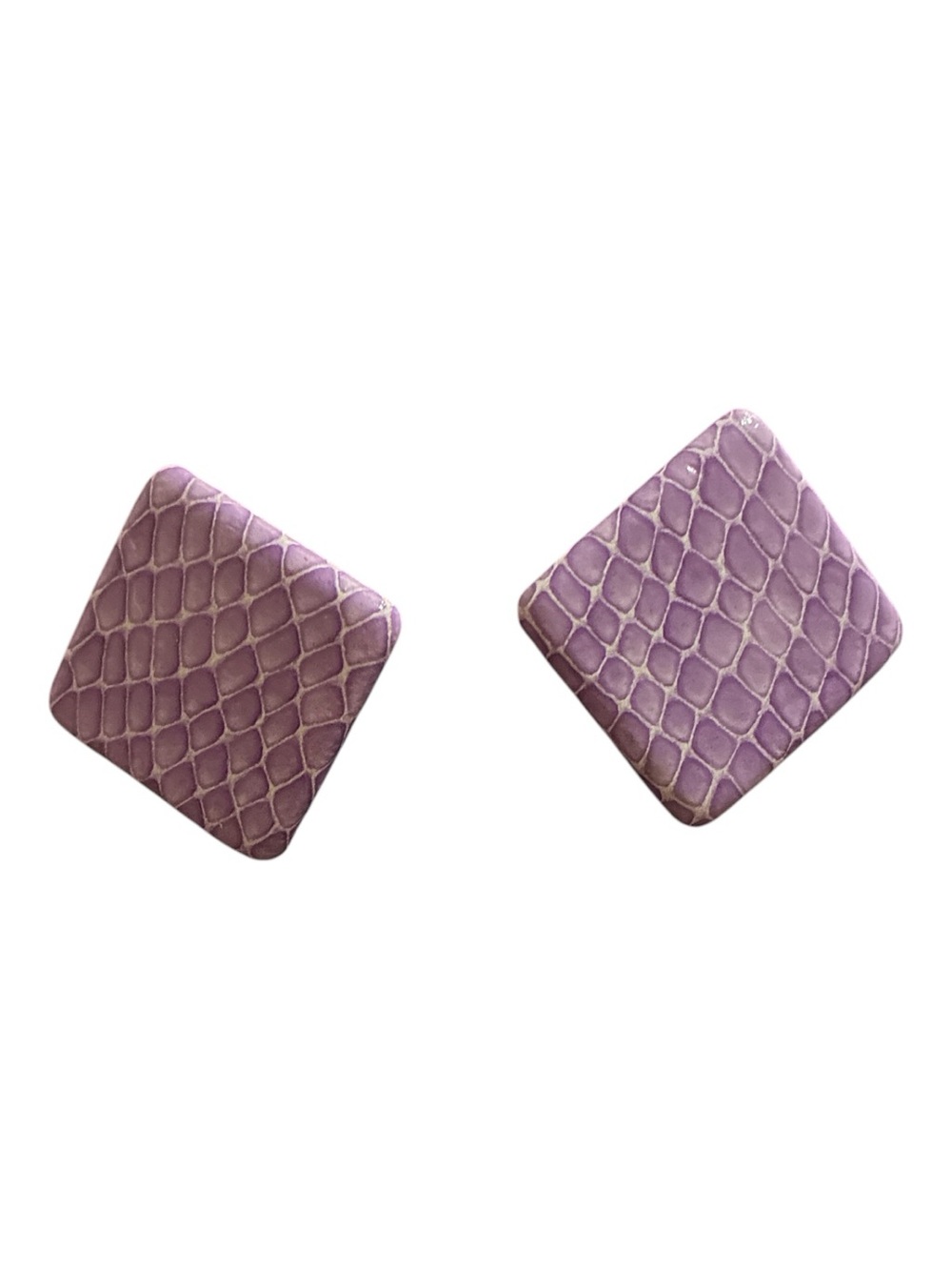 Lavender Textured Square Stud Earrings